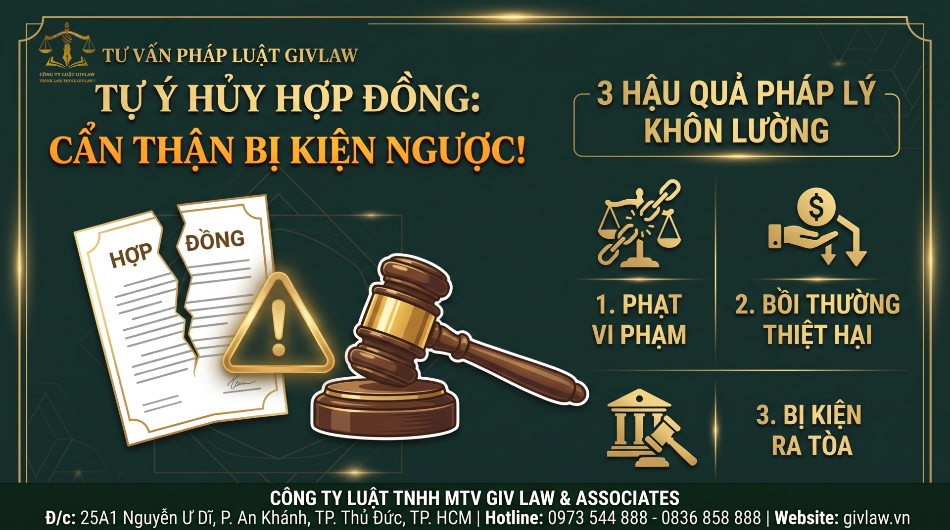 Cảnh Báo: Tự Ý Hủy Bỏ Hợp Đồng Khi Đối Tác Vi Phạm - Cẩn Thận Bị Kiện Ngược!